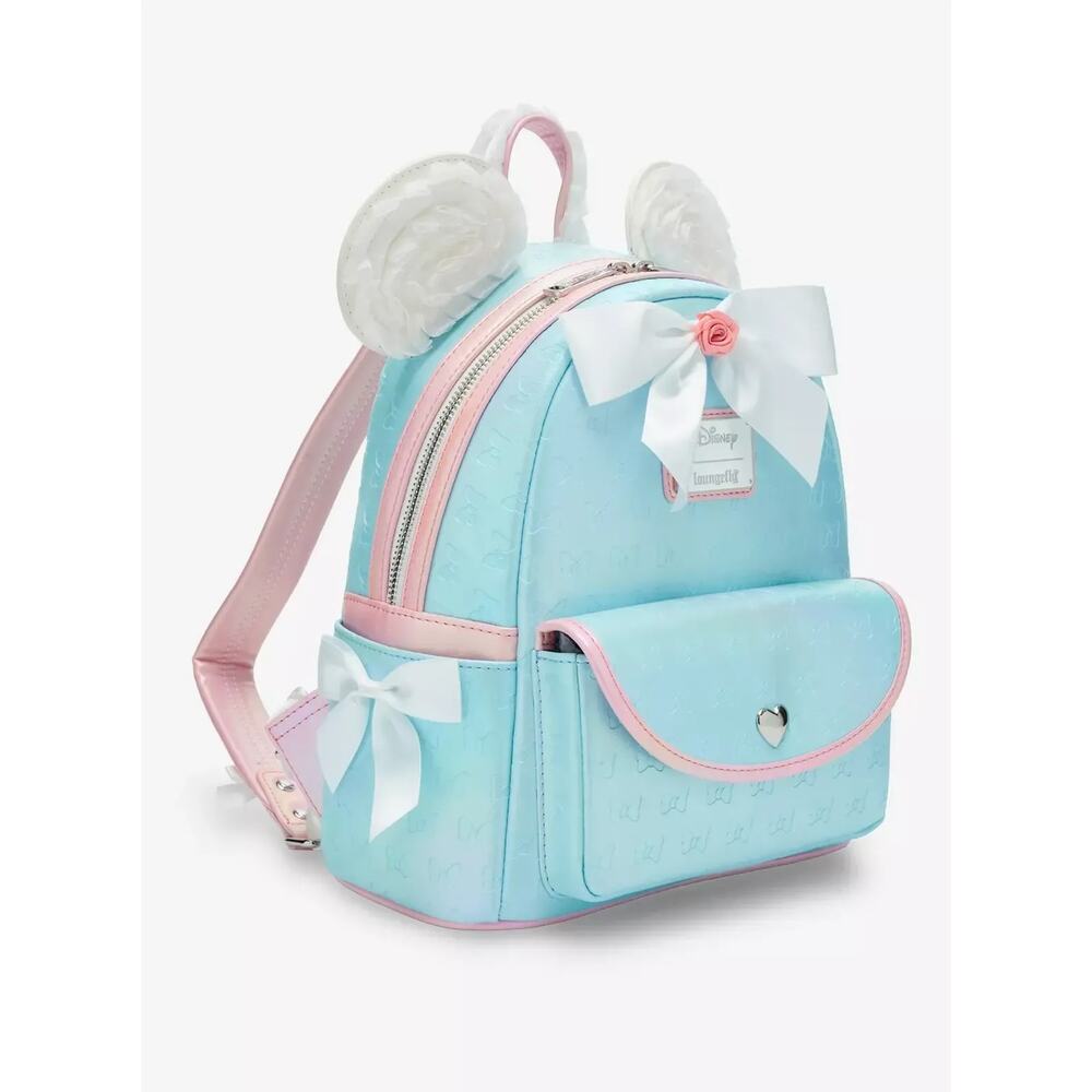 Loungefly Disney Minnie Mouse Ruffle Ears Mini Backpack - Picture 4 of 4